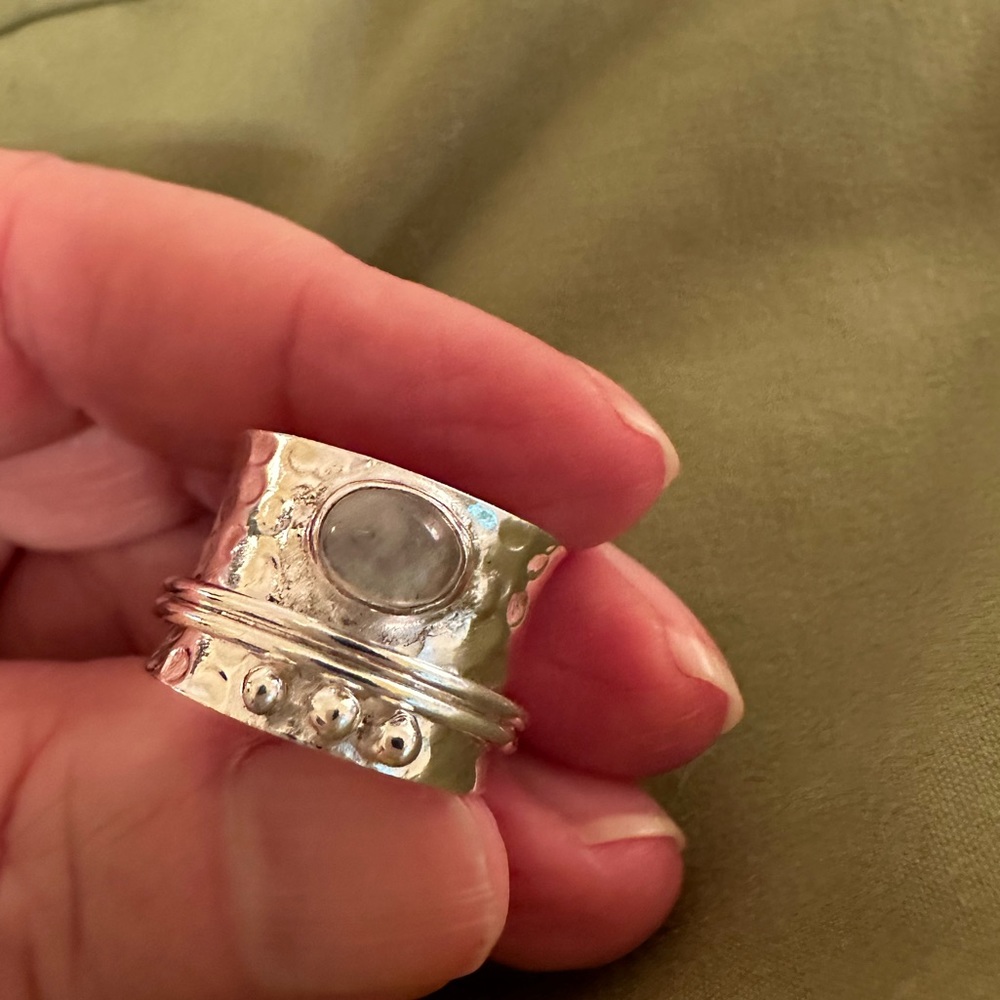 Sterling silver Moonstone ring 925 - Picture 6 of 17